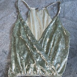Charlotte Russe Plunge Velour Top - NWOT